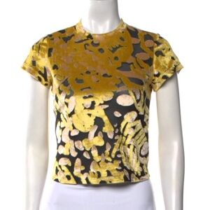 Eckhaus Latta gold and black tee shirt